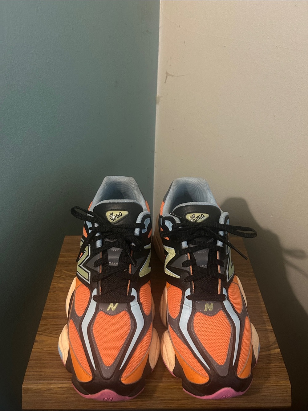 New Balance Orange Black Gray Athletic Shoes